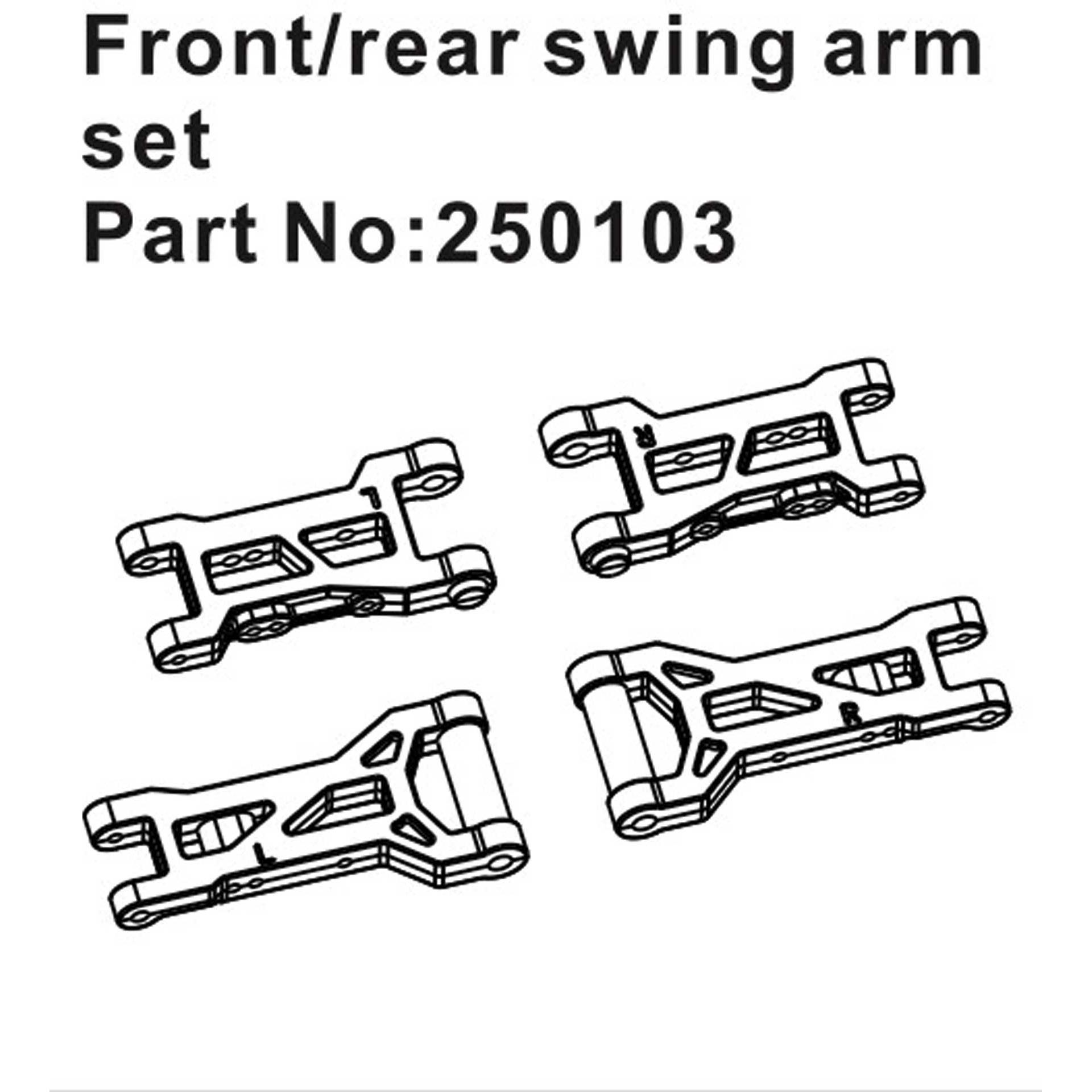 Hobby Plus RC Front/Rear Swing Arm Set