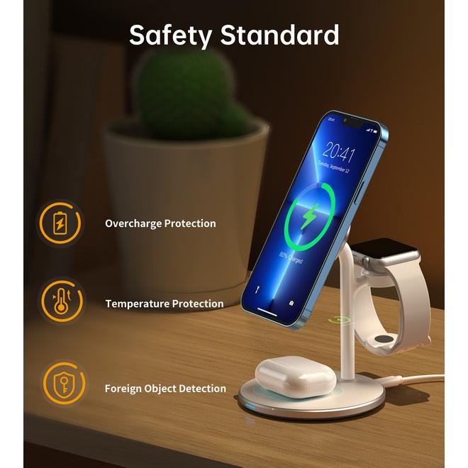 Produktbild Choetech 15W 3 in 1 Drahtloses LadegerÃ¤t T585 F (15 W)