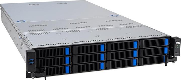 Image du produit ASUS Platforma Rack (2U) RS720A-E12-RS24U AMD Epyc 9004 (24x NVMe 2xM.2 3xGPU 2x10Gbe IPMI 1+1 (Serveur en rack)