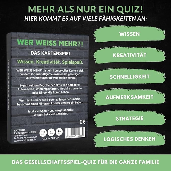 Produktbild Anzen Spiele WER WEISS MEHR?! (d) (Deutsch)