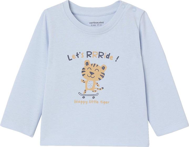 Vertbaudet 2er-Pack Baby Shirts BASIC, Print & Streifen