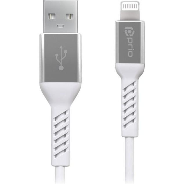 prio Charge & Sync USB A to Lightning Cable MFi certified 1.2m white (1.20 m), USB Kabel