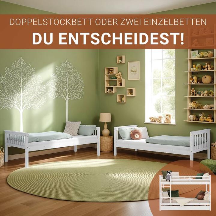 Produktbild Homestyle4u Kinder Etagenbett mit Bettkasten (90 x 200 cm)