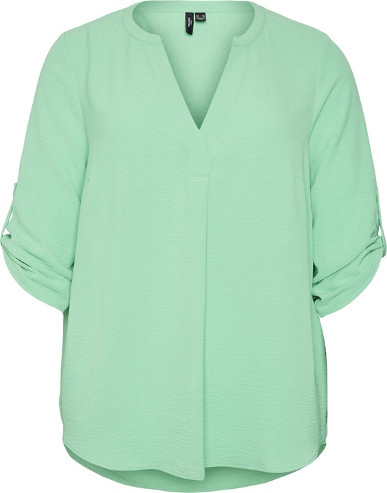 Vero Moda Normal geschnitten V-Ausschnitt Curve Umgeschlagene Ärmelbündchen Top Top