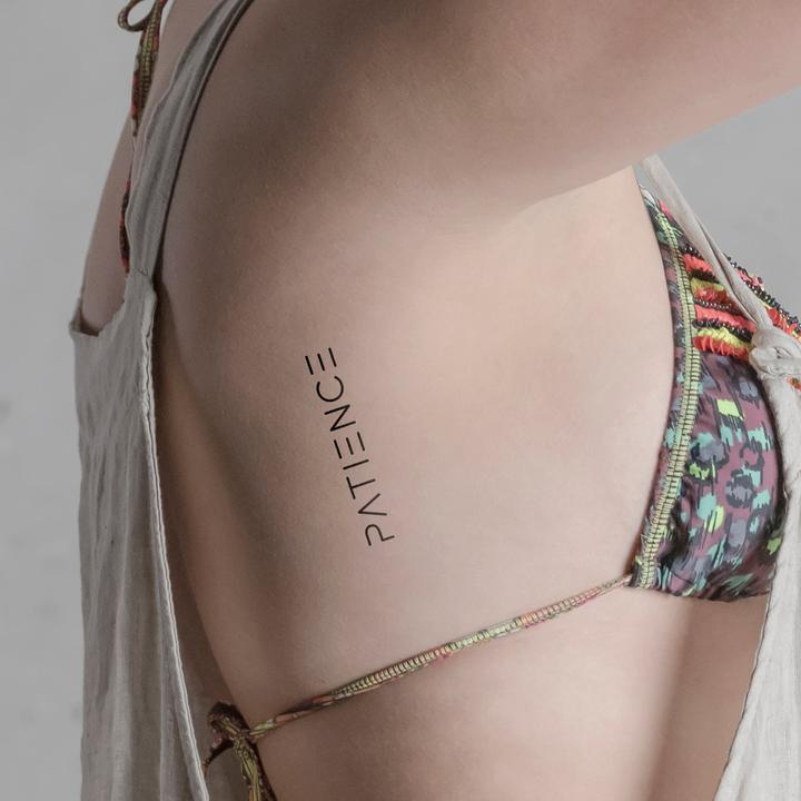 Produktbild minink Temporäres Tattoo: Patience minimalistisch