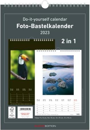 Image du produit Alpha Edition Calendrier de bricolage photo 2025 noir et blanc, 21x29,7cm, calendrier Do it yourself avec (Couverture rigide, Allemand)