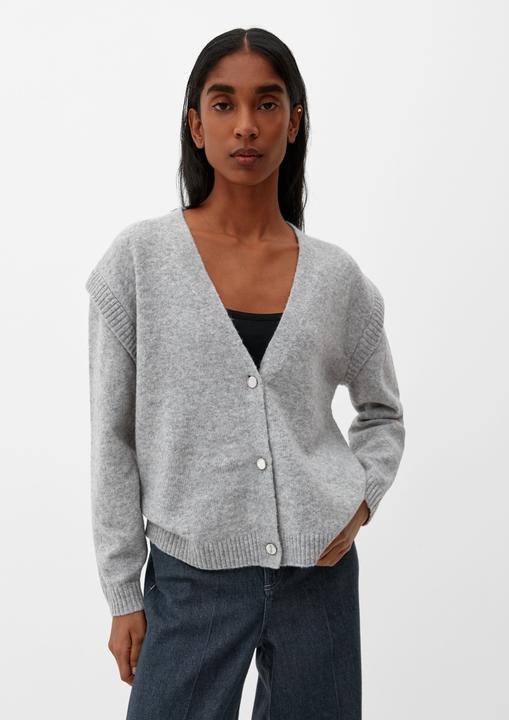 Produktbild s.Oliver Strickjacke Strickjacke mit Layering-Detail (L)