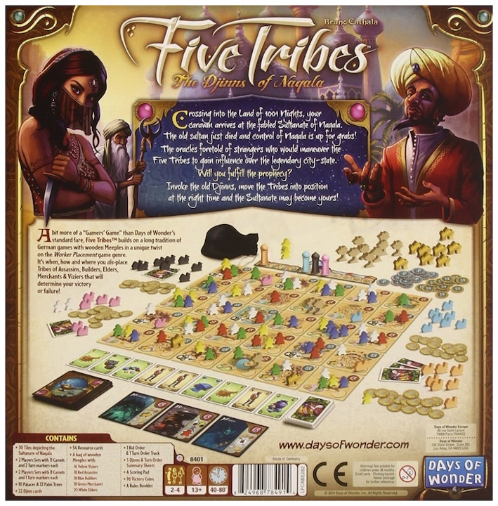 Produktbild Days of Wonder Board Game Five Tribes English Edition 2-4 players Ages 13+ DOW8401 (Englisch)