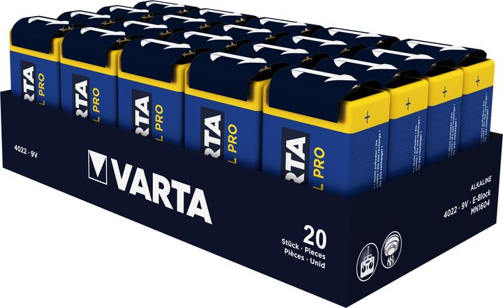 Varta Industriale (20 pz., 9V Block, 640 mAh)