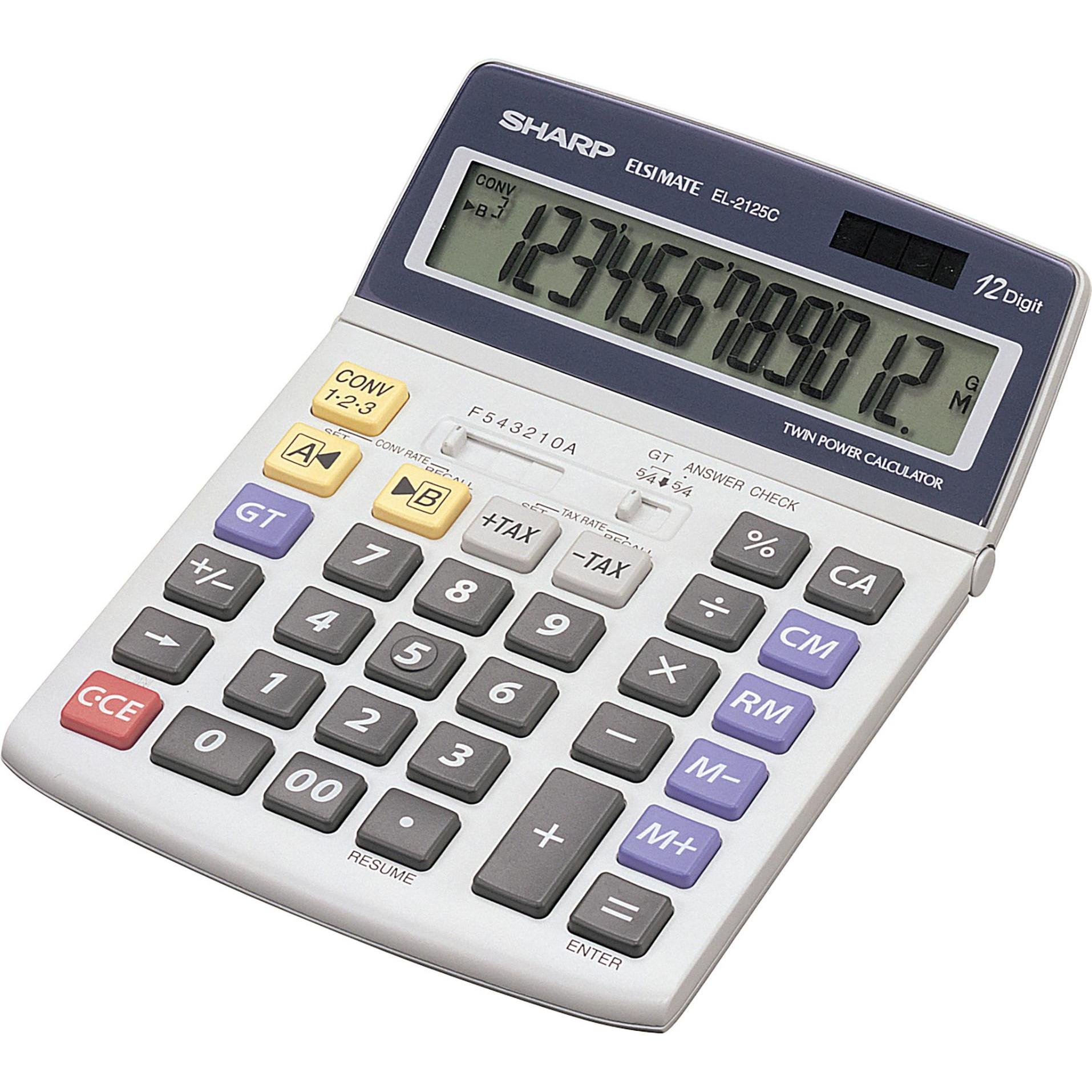Sharp, Taschenrechner, El-2125c (Solarzellen, Batterien)