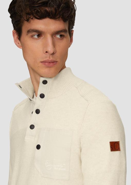 Produktbild S.Oliver Strickpullover Sportiver Strick-Troyer im Fabricmix (L)