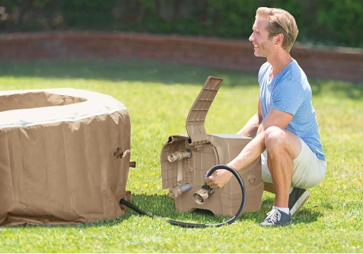 Actual product image Intex PureSpa Bubble Massage Aufblasbarer Whirlpool Ø196 x 71 cm - Sahara Tan