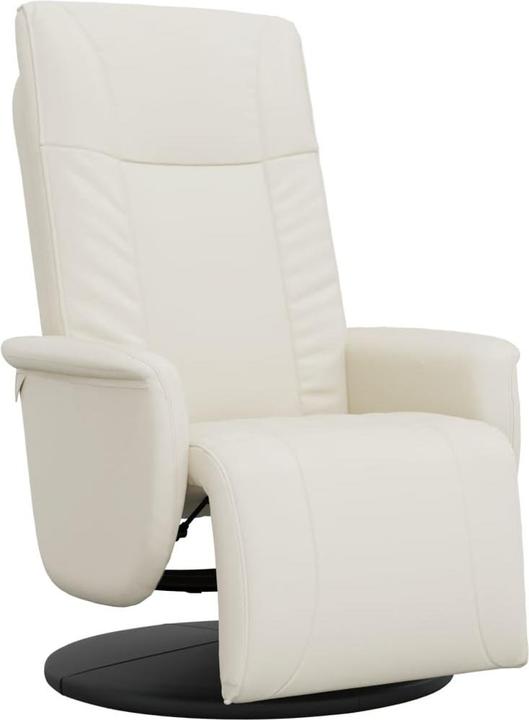 vidaXL Relaxsessel mit Fussteil Creme Kunstleder,Farbe