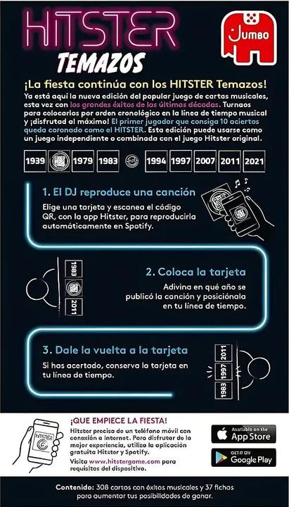 Produktbild Jumbo Hitster Schlager Party (Deutsch, 2 - 10 Spieler)