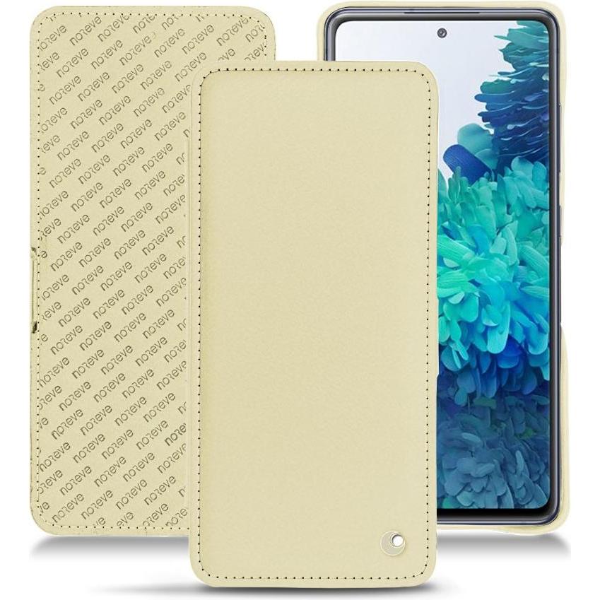 Noreve Lederschutzhülle horizontal (Samsung Galaxy S20 FE), Smartphone Hülle, Beige