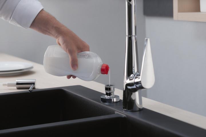 Image du produit hansgrohe Distributeur de liquide vaisselle/lotion A51, version encastrable, noir mat