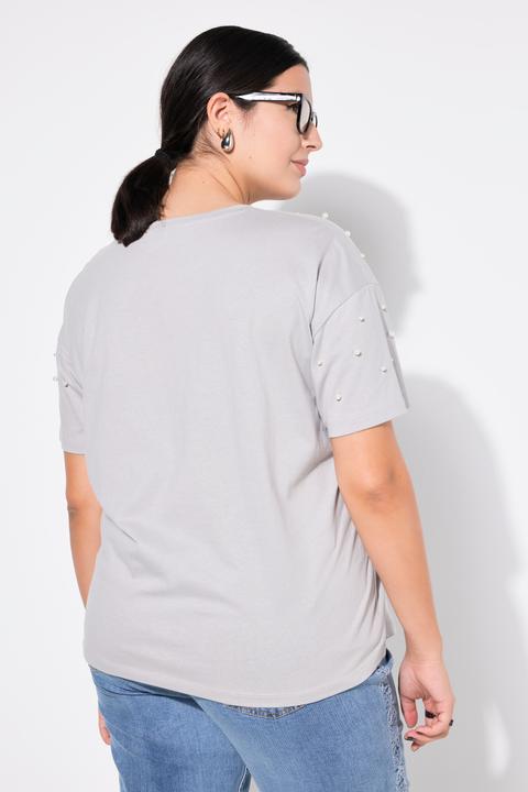 Image du produit Studio Untold T-shirt oversize, perles fantaisie, manches courtes (50, 52)