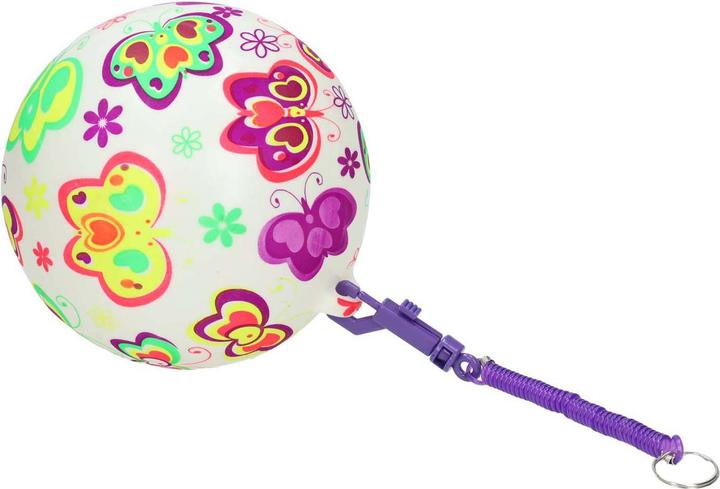 Actual product image Manen Play ball with butterflies on a string, 21 cm