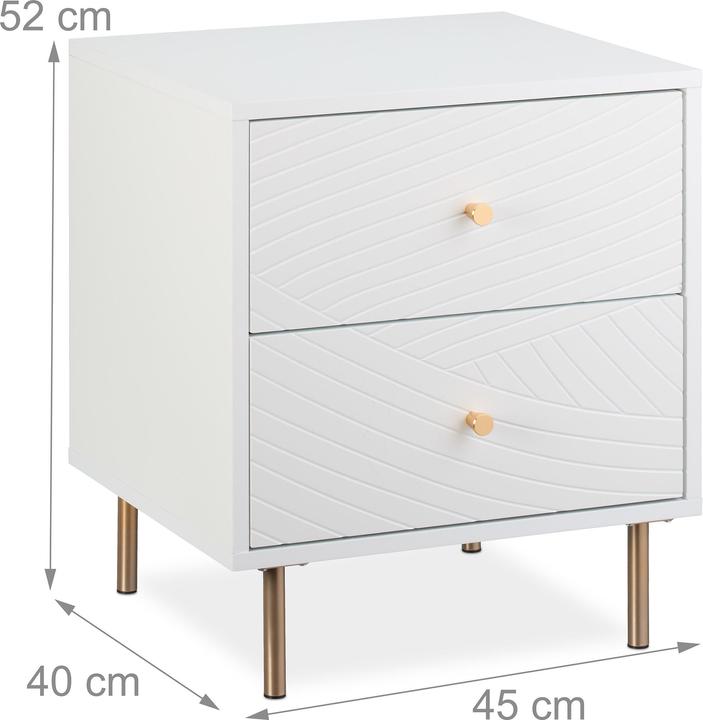 Actual product image Relaxdays Bedside table (45 x 40 x 52 cm)