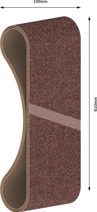 Image du produit Bosch Professional Zubehör PRO X440 bande abrasive, 100 x 610 mm, G60, G80, G100, 3 pcs. (100, 60, 80)