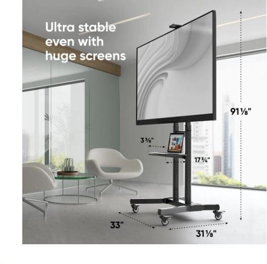 Image du produit Onkron TV SET ACC MOBILE STAND/50-90"/BLACK TS1891-B (90", 90 kg)