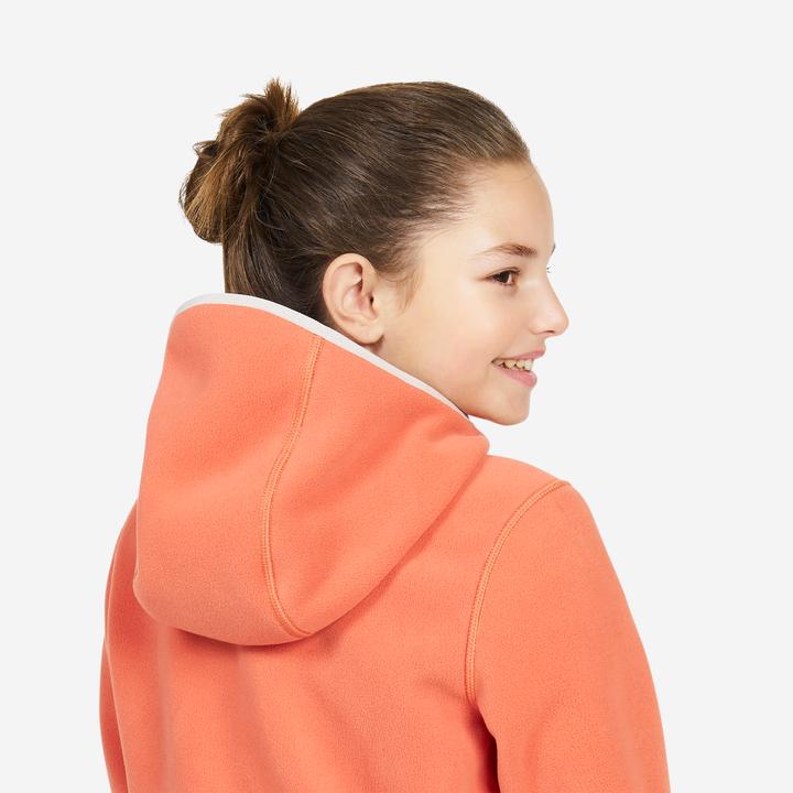 Produktbild Tribord Fleecejacke Segeln Kinder warm wendbar 500 orange/beige (164)