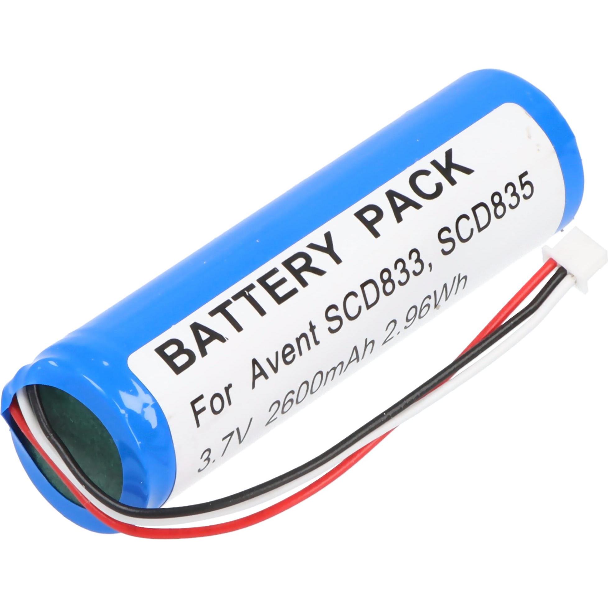 AccuCell, Babyphone Zubehör, Akku passend für Philips Avent SCD833, SCD835, Li-ion, 3,7V, 2600mAh, 9,6Wh