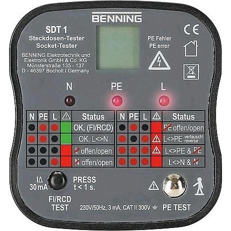 Thumbnail - Benning, Multimeter, Steckdosentester (CAT III 300V)