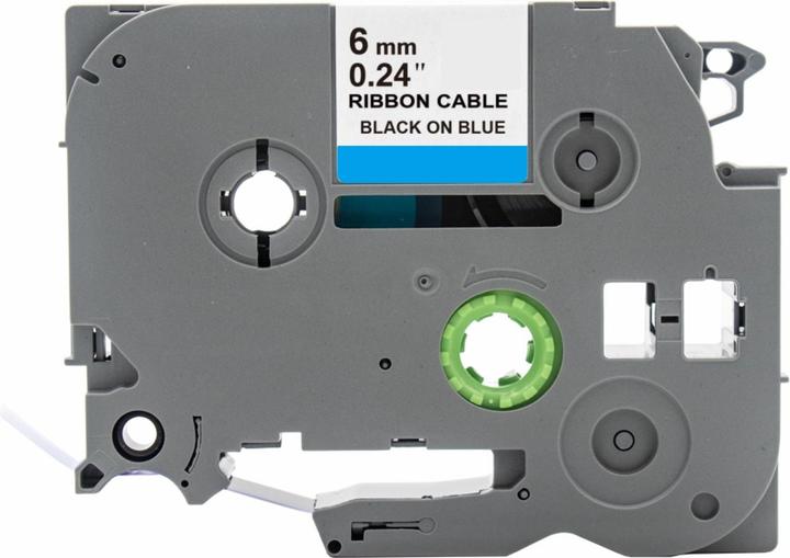 Produktbild Hermex Alternatives Etikettenband zu Brother TZe-FX511 Beschriftungsband (0.60 cm, Blau, Schwarz)