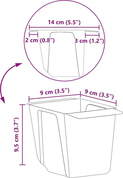 Produktbild vidaXL Blumenkiste (14 x 9 x 9.50 cm)