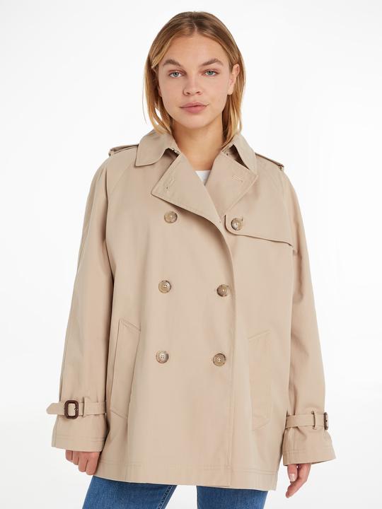 Actual product image Tommy Hilfiger Peached Cotton Short Trench