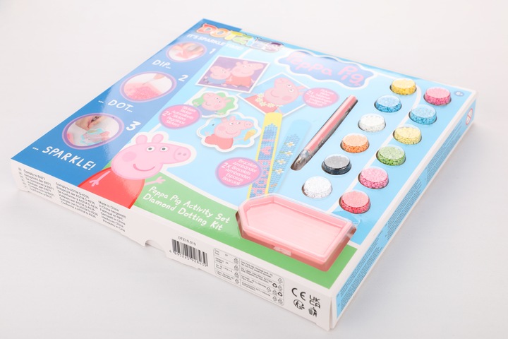 Image du produit Diamond Dotz DOTZIES® Original Diamond Painting Set Peppa Pig avec 6 motifs : 2 tableaux 15 x 15 cm, 2