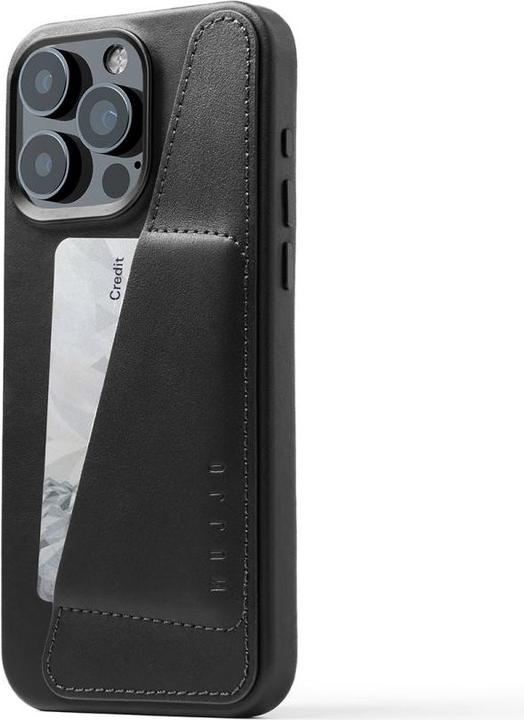 Immagine prodotto Mujjo Portafoglio completo in pelle adatto per iPhone 15 Pro Max - Nero |nero (Apple iPhone 15 Pro Max)