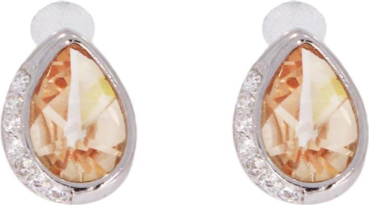 Produktbild Luxxos Set "mit Kette und Ohrstecker Zirkonia champagner" (925 Sterling Silber)