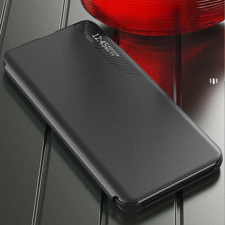 Image du produit Hurtel Eco Leather View Case Hülle für Samsung Galaxy S25 mit Klappständer - Schwarz (Samsung Galaxy S25)
