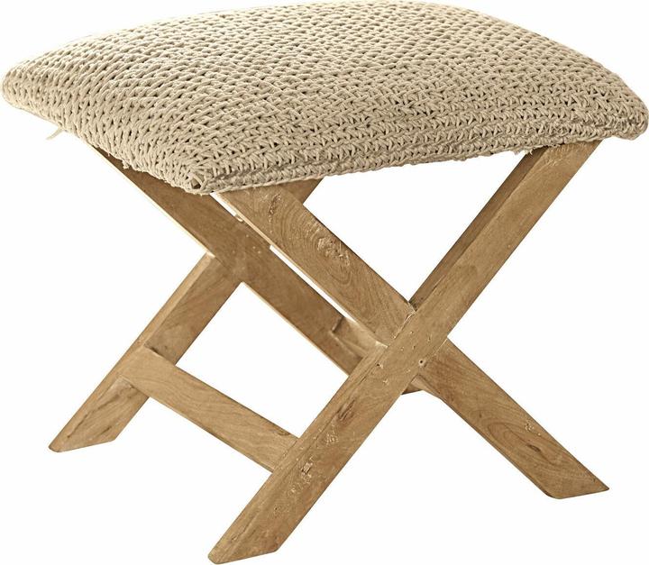 Produktbild Loberon Hocker Livron creme/braun