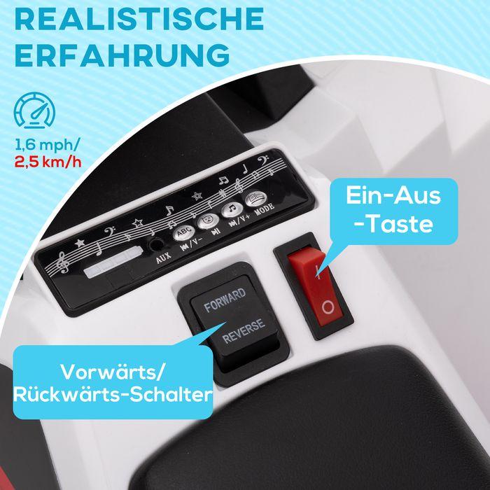 Produktbild Swisshandel24 Elektro Kinderquad, Elektroquad, Vorwärts-, Rückwärtsfunktion, 6V, 1,5-3 Jahre, 2,5 km/h, Weiss (6 V)