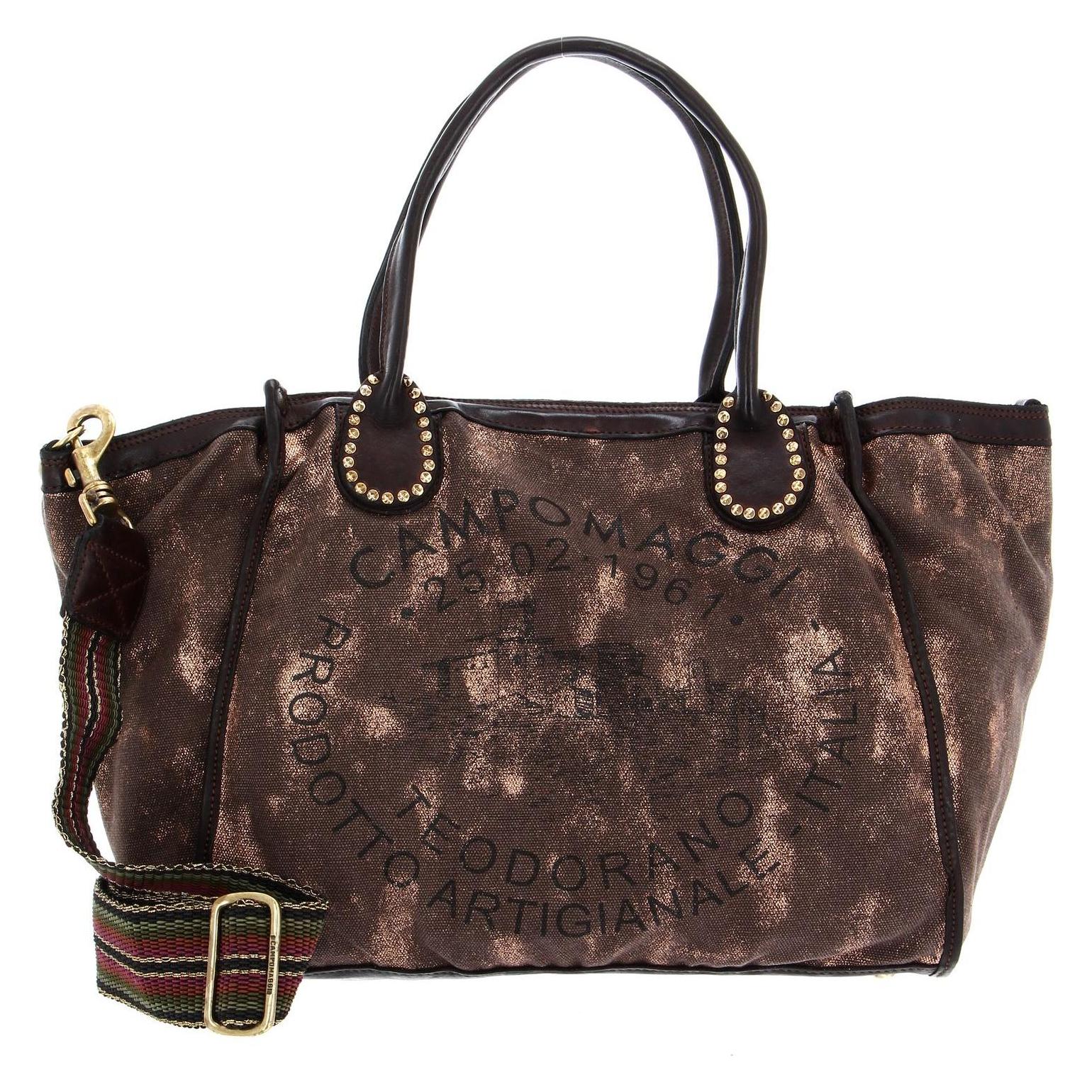 Campomaggi, Damen, Handtasche, Shopping Bag, Bronze, Braun