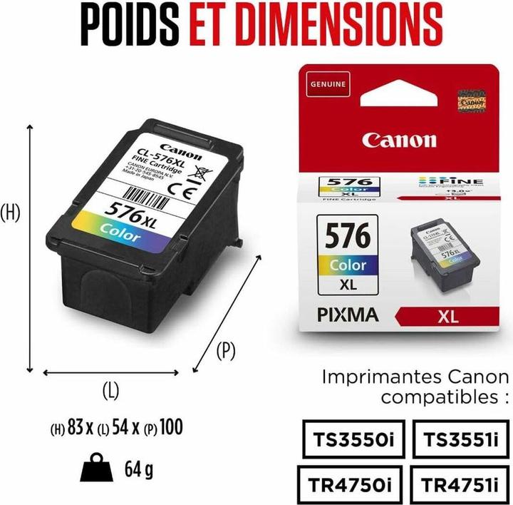 Produktbild Canon CL-576XL Color Ink Cartridge (C, M, Y)