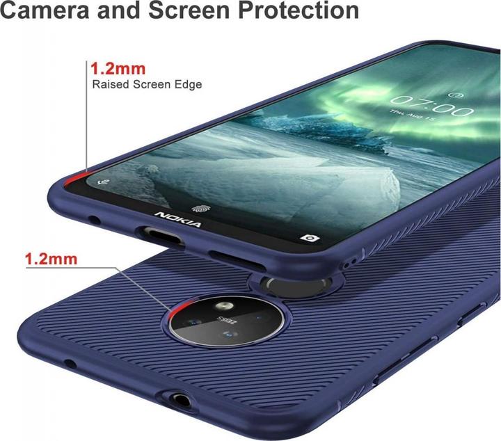Produktbild Screenguard Nokia 7.2 Silicone Case Anti-Fall TPU Hülle