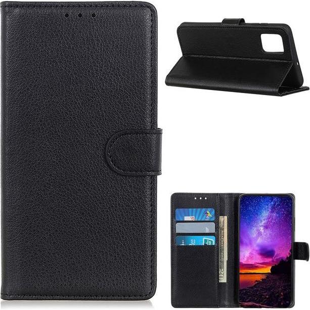 Thumbnail - MU Classic Litchi Leder Bookcover Series (Xiaomi Mi 10T Pro, Xiaomi Mi 10T), Smartphone Hülle, Schwarz
