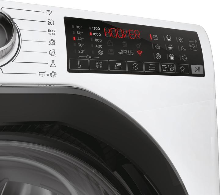 Actual product image Hoover H-WASH 350 Slim 7kg Washing Machine, Class A-10%, 1300 rpm, White, H3WPS4376TAMB6-S (7 kg, Left)