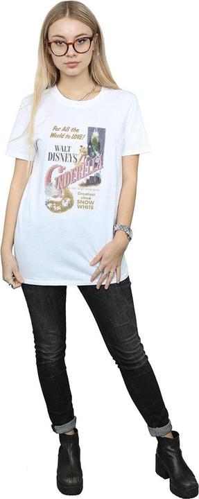 Immagine prodotto Cinderella Maglietta Boyfriend in cotone Poster Donna/Ladies (XL)