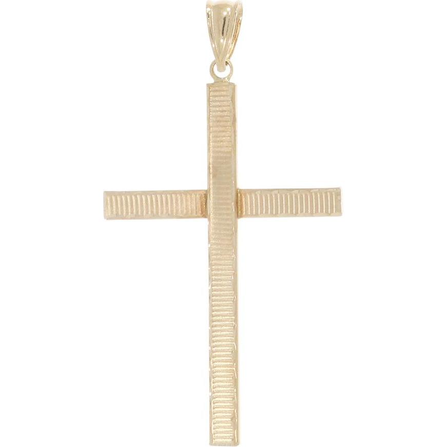 Luxxos, Kettenanhänger, Kreuzanhänger 46 mm 375 Gelbgold, (375 Gelbgold)
