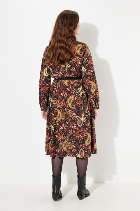 Produktbild Ulla Popken Midikleid, Landhaus-Druck, A-Linie, Kelchkragen, Langarm (46, 48)
