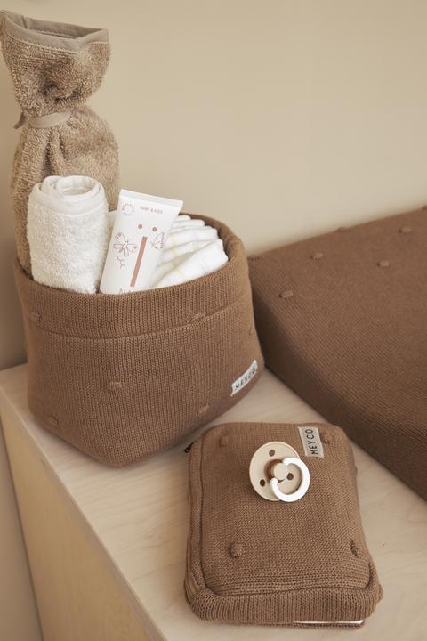 Image du produit Meyco Petit panier à langer small Mini Knots toffee