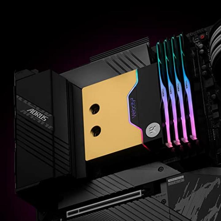 Actual product image EKWB EK-Quantum Velocity² D-RGB, 1700 - nickel + gold