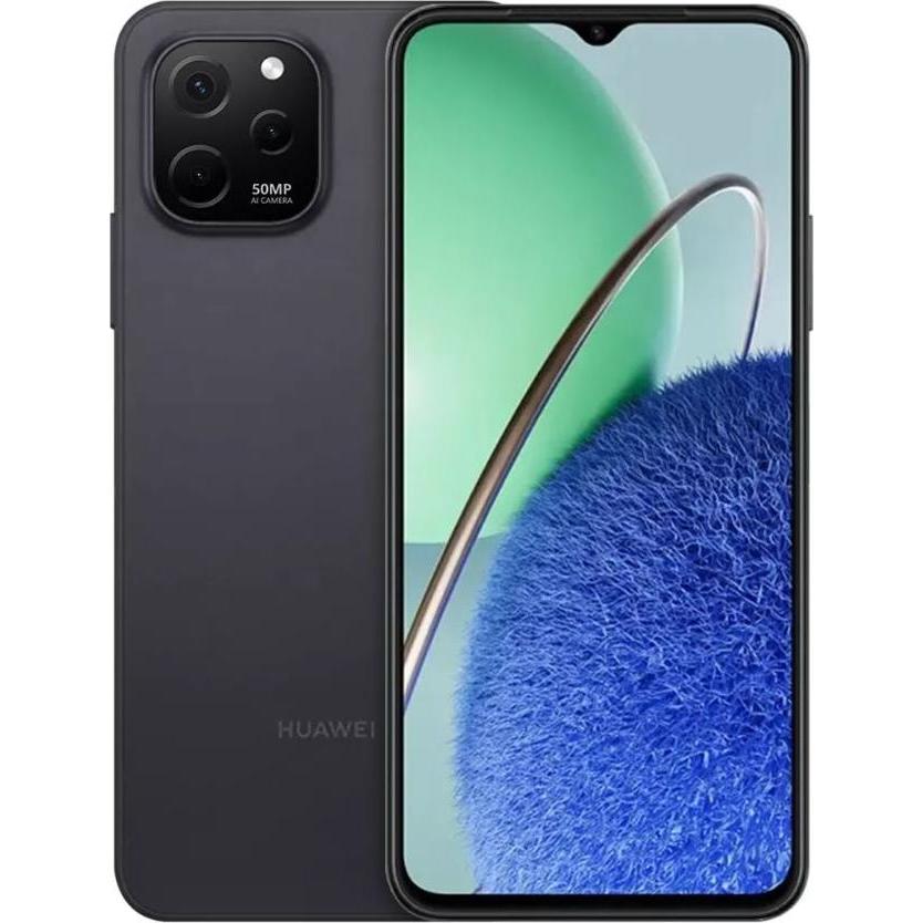 Huawei Nova Y61 4/64GB (64 GB, Midnight Black, 256.69", Dual SIM, 4G), Smartphone, Schwarz