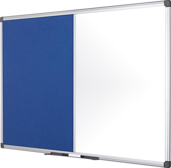 Actual product image Bi-Office Whiteboard pinboard MAYA KOMBI 90.0 x 60.0 cm textile blue (90 x 60 cm)