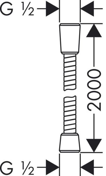 Image du produit hansgrohe HG Flexible de douche métallique SENSOFLEX 2000mm chromé (200 cm)